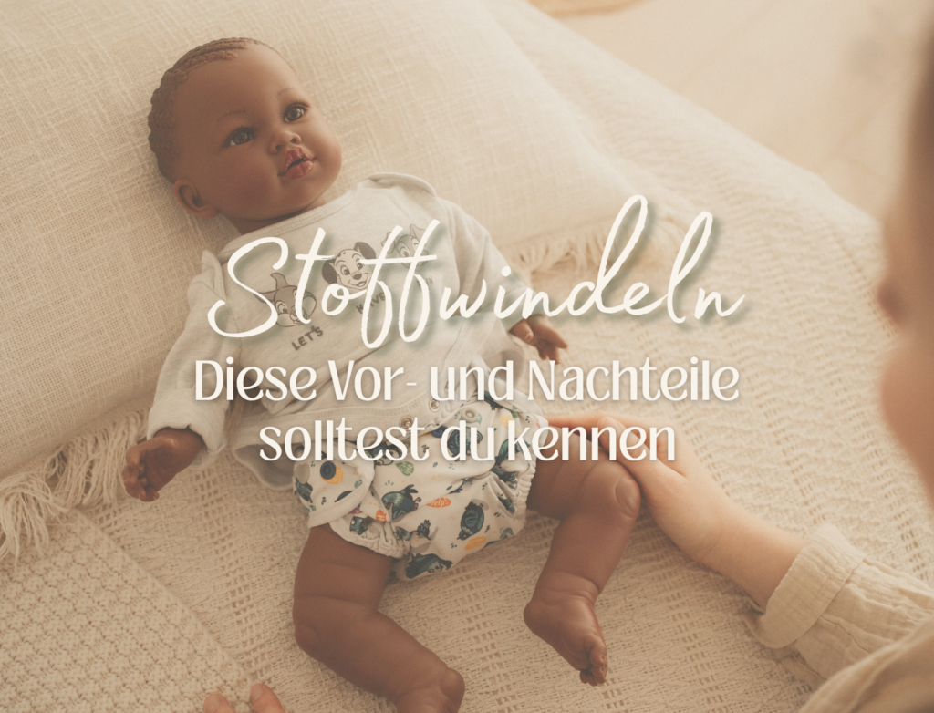 Puppe mit Stoffwindel an